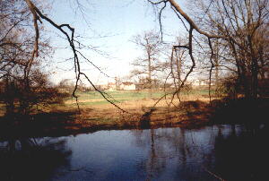 Blick aus dem Schlosspark gen Norden zur alten B6